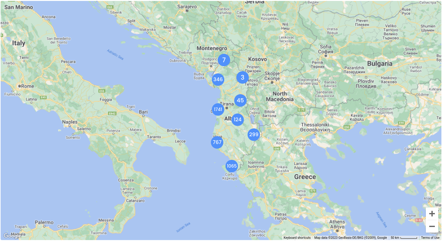 Albania locations