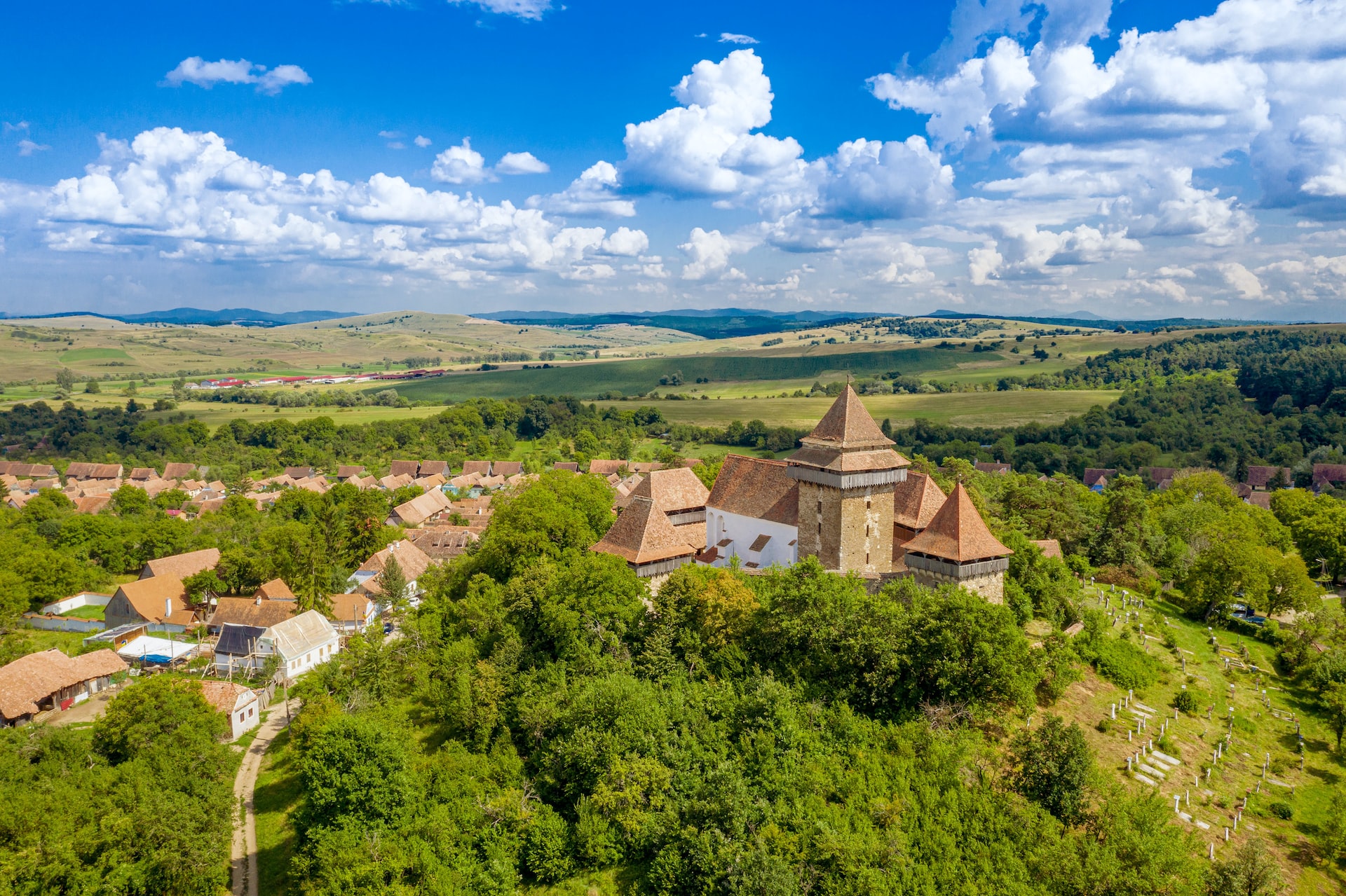 Fortified church of Viscri, UNESCO heritage site in Transylvania