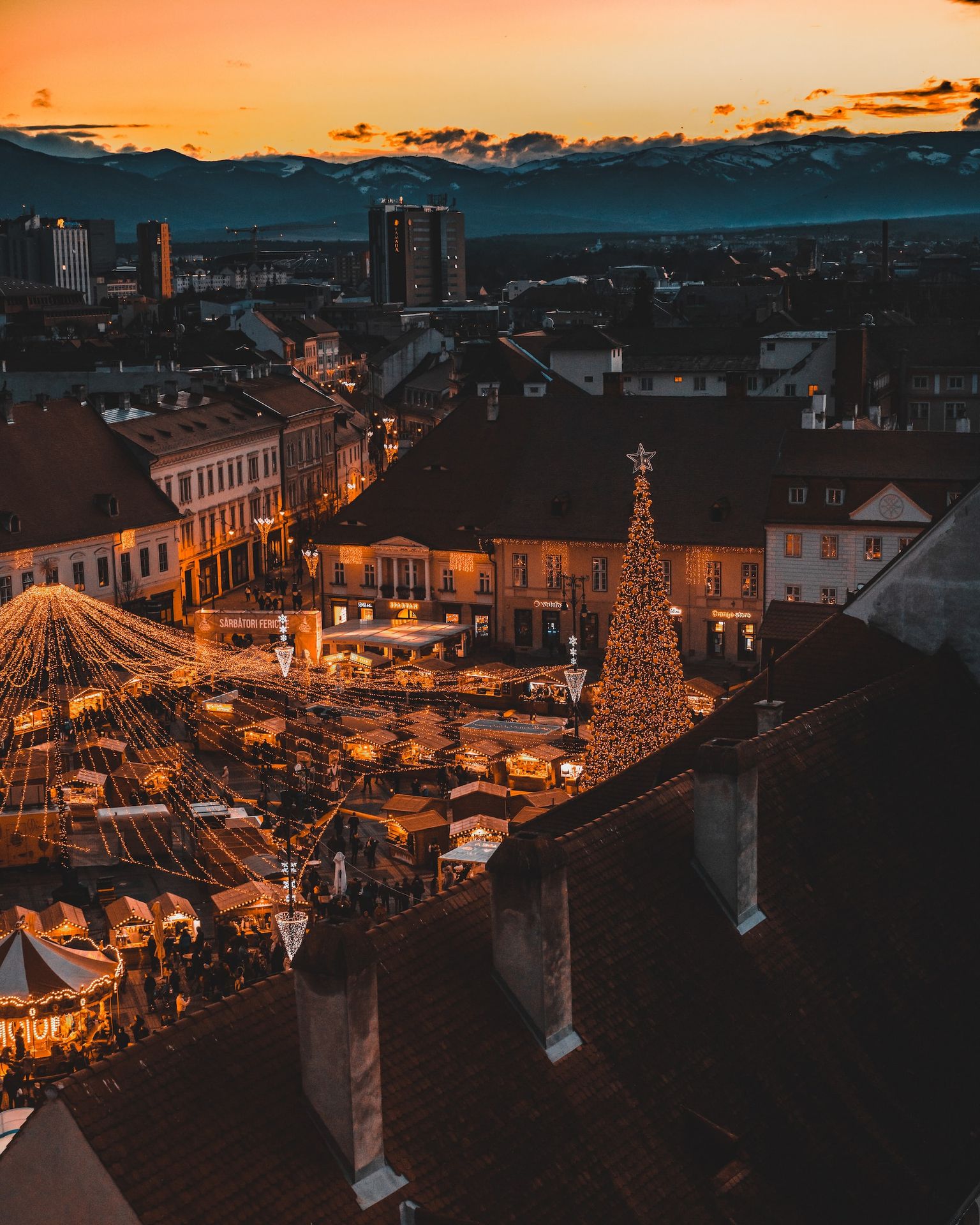Sibiu Old Town in Christmas time