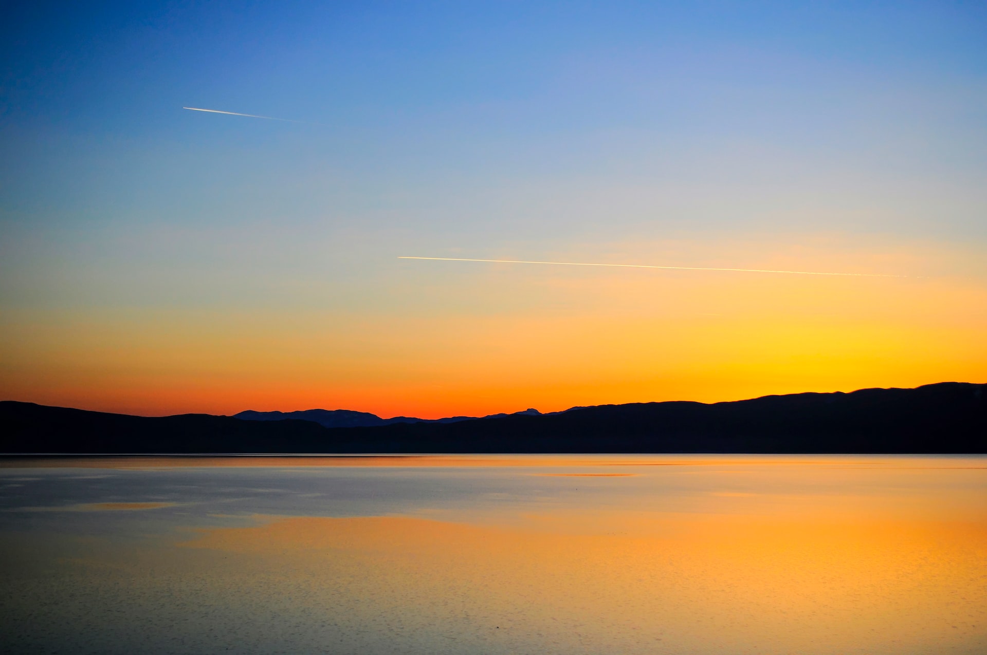 Sunset over Ohrid lake